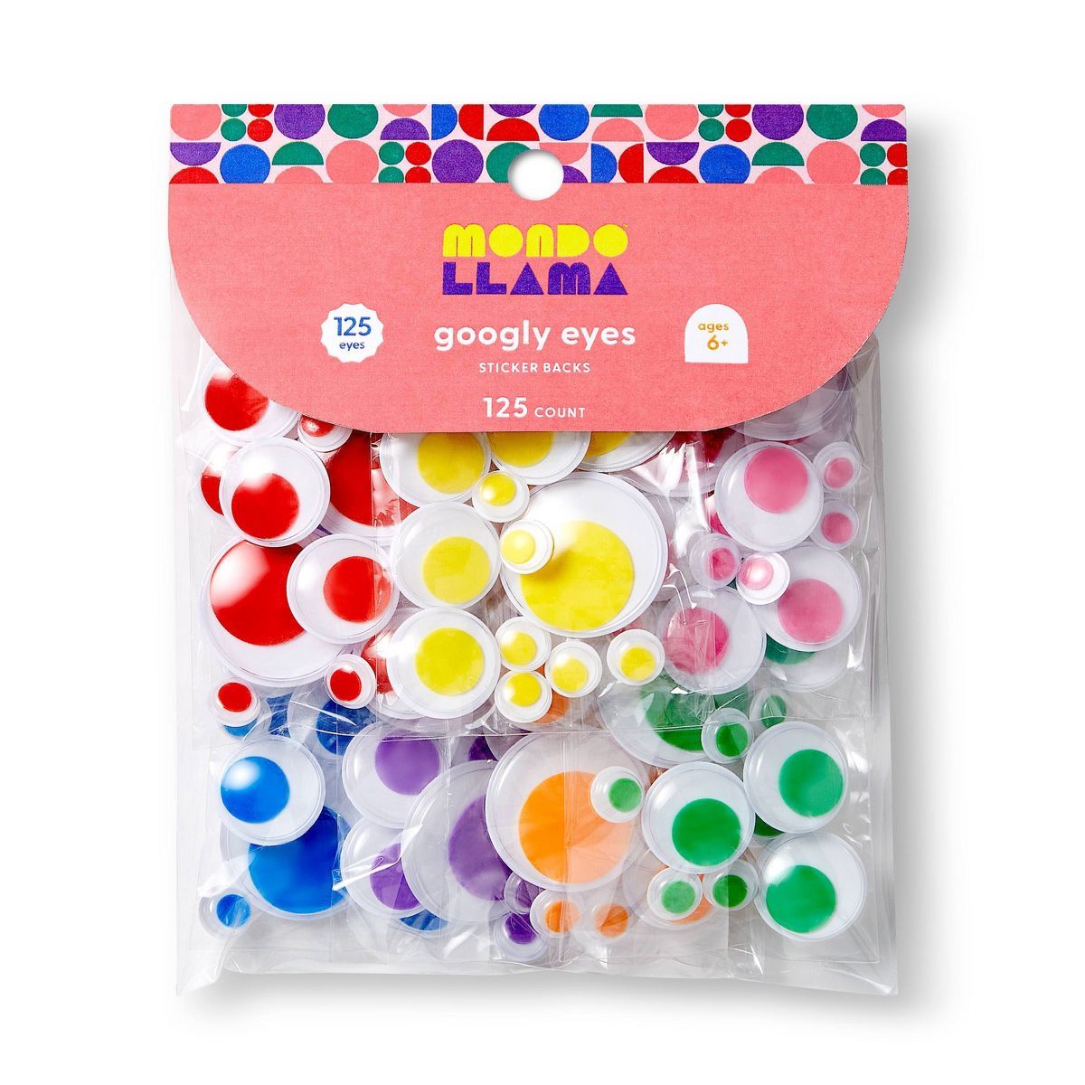 125ct Googly Eyes with Sticker Back - Mondo Llama™ | Target