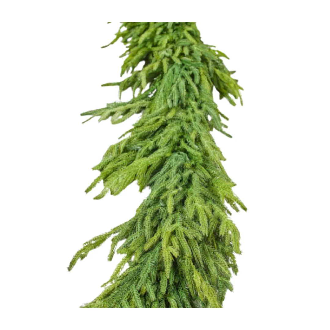 Real Touch Deluxe Norfolk Pine Garland - 14' Feet Long | 305 Deco Living & Co