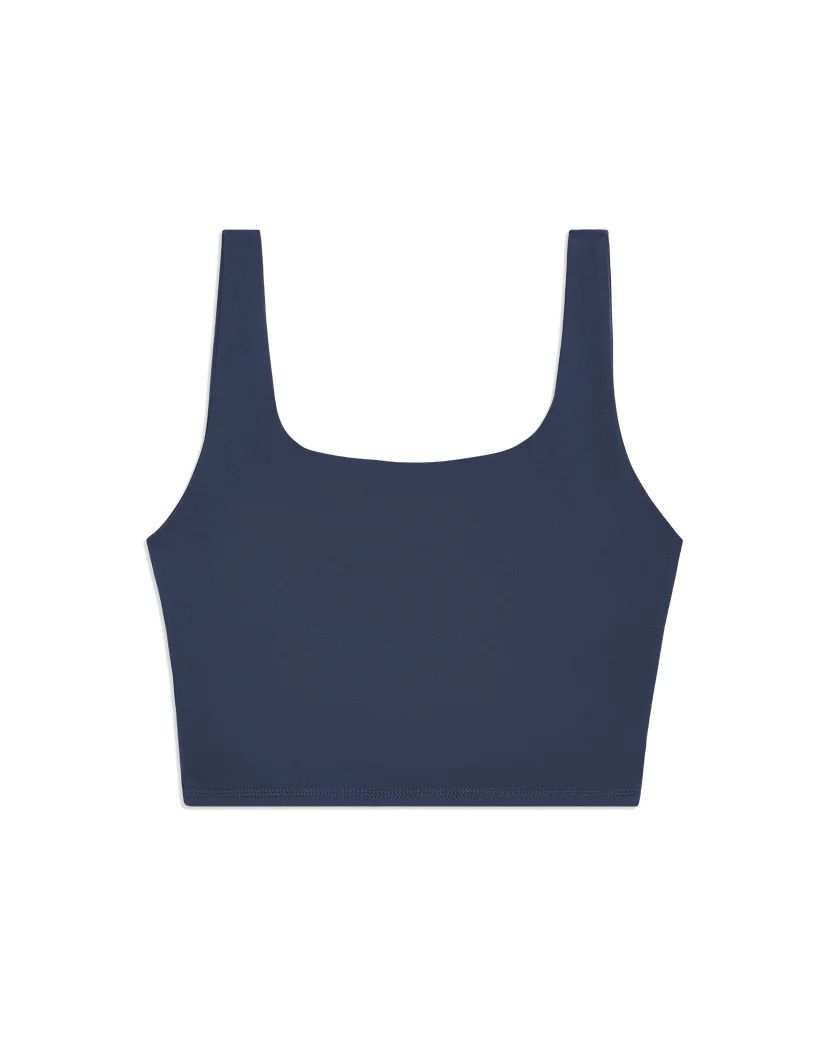 Straight Neck Crop Top - S Dress Blue | We Wore What