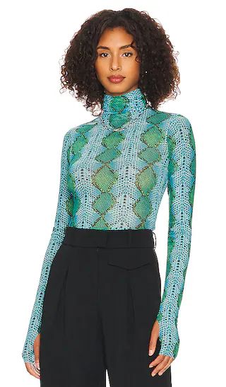 Zadie Top in Teal Snake | Revolve Clothing (Global)