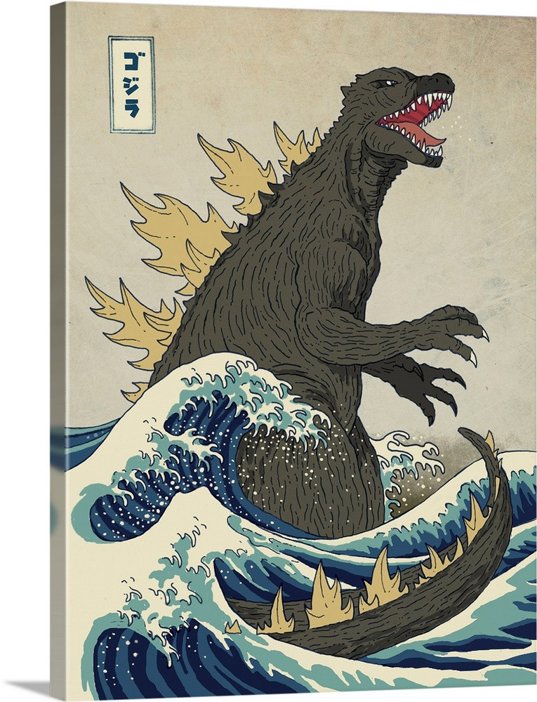 The Great Monster off Kanagawa Wall Art | Great Big Canvas - Dynamic