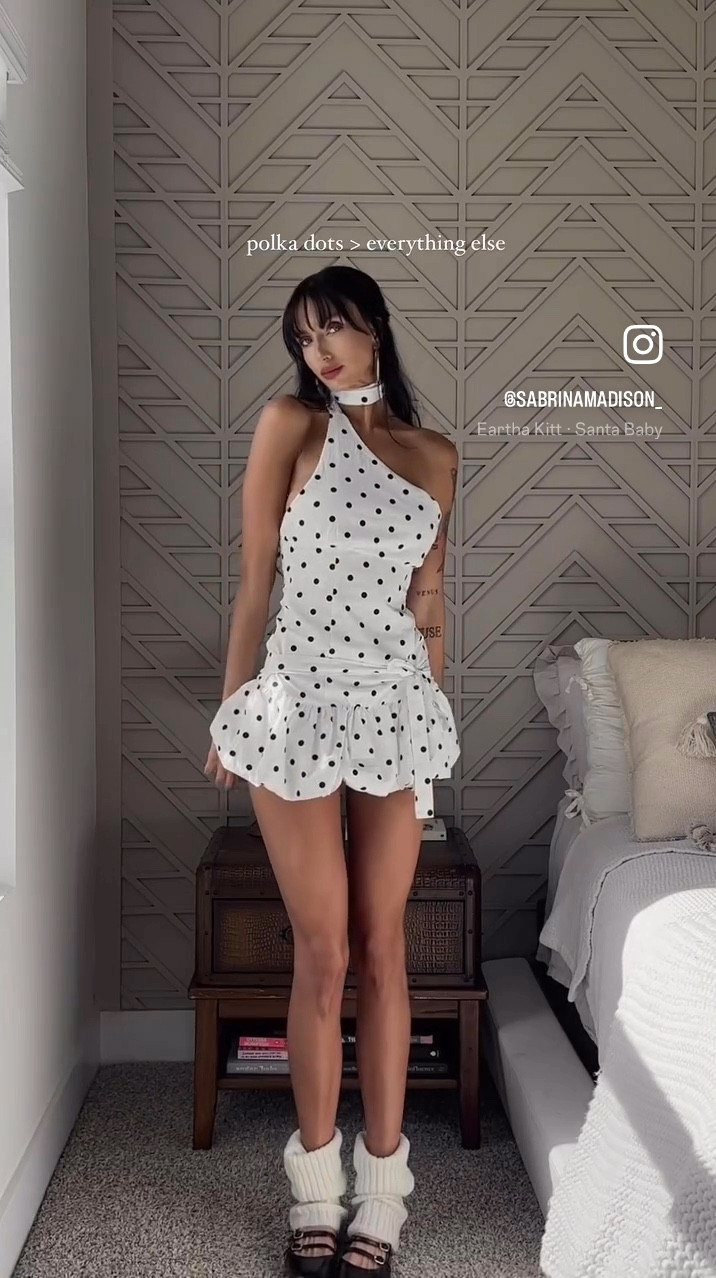 ootn, peppermayo, polka dot, bubble skirt, holiday, Christmas, white, black 

#LTKStyleTip #LTKFindsUnder100 #LTKHoliday