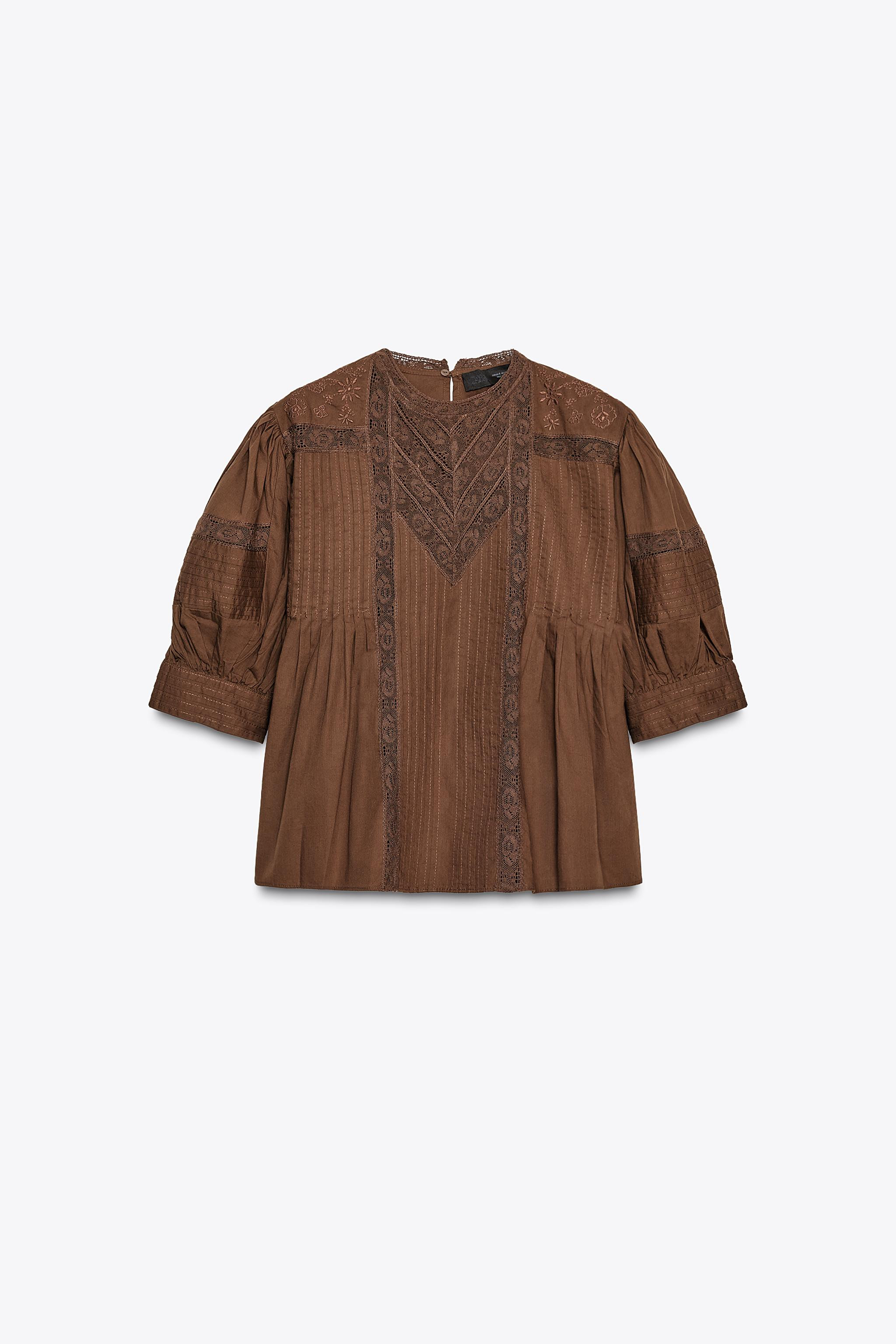 ZW COLLECTION LACE BLOUSE | Zara US
