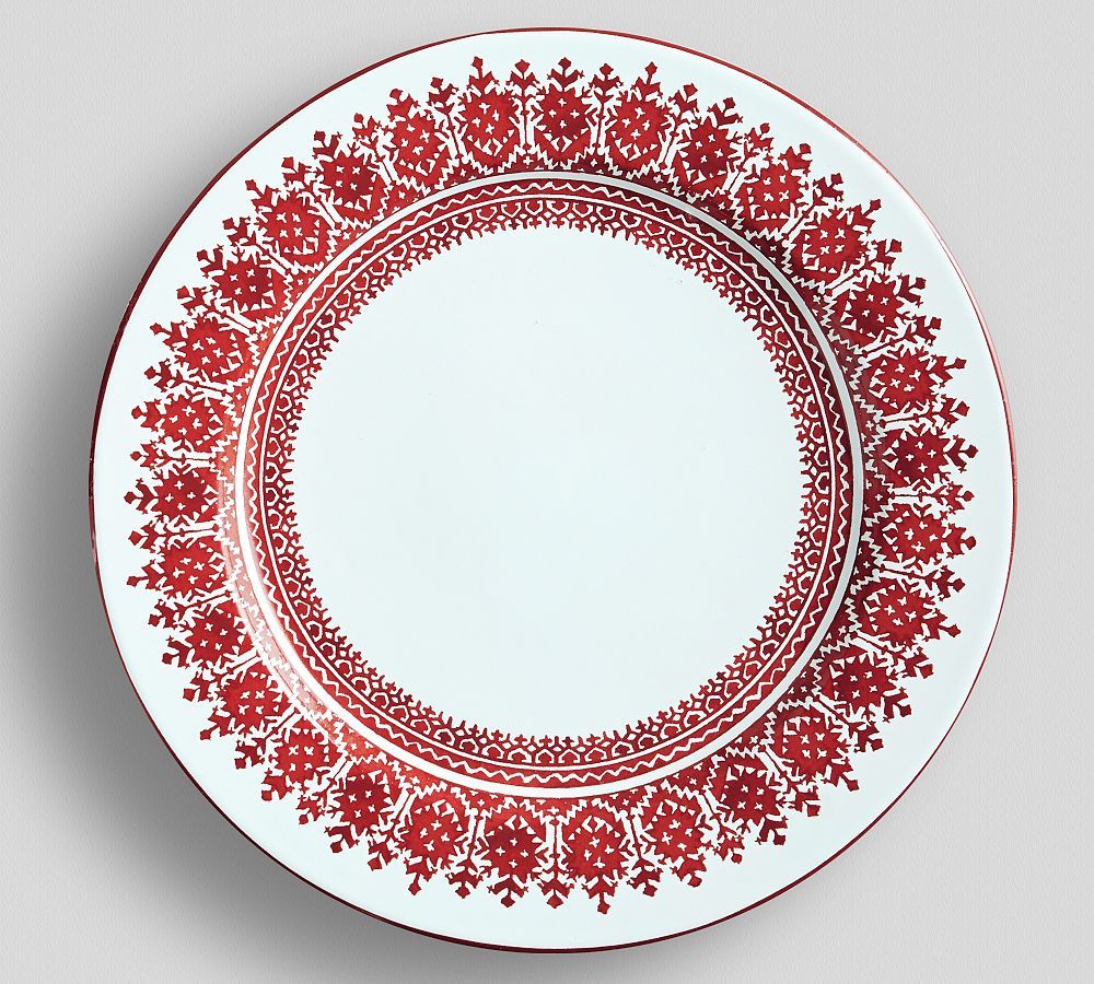 Tahoe Fair Isle Stoneware Dinner Plates - Set of 4 | Pottery Barn (US)
