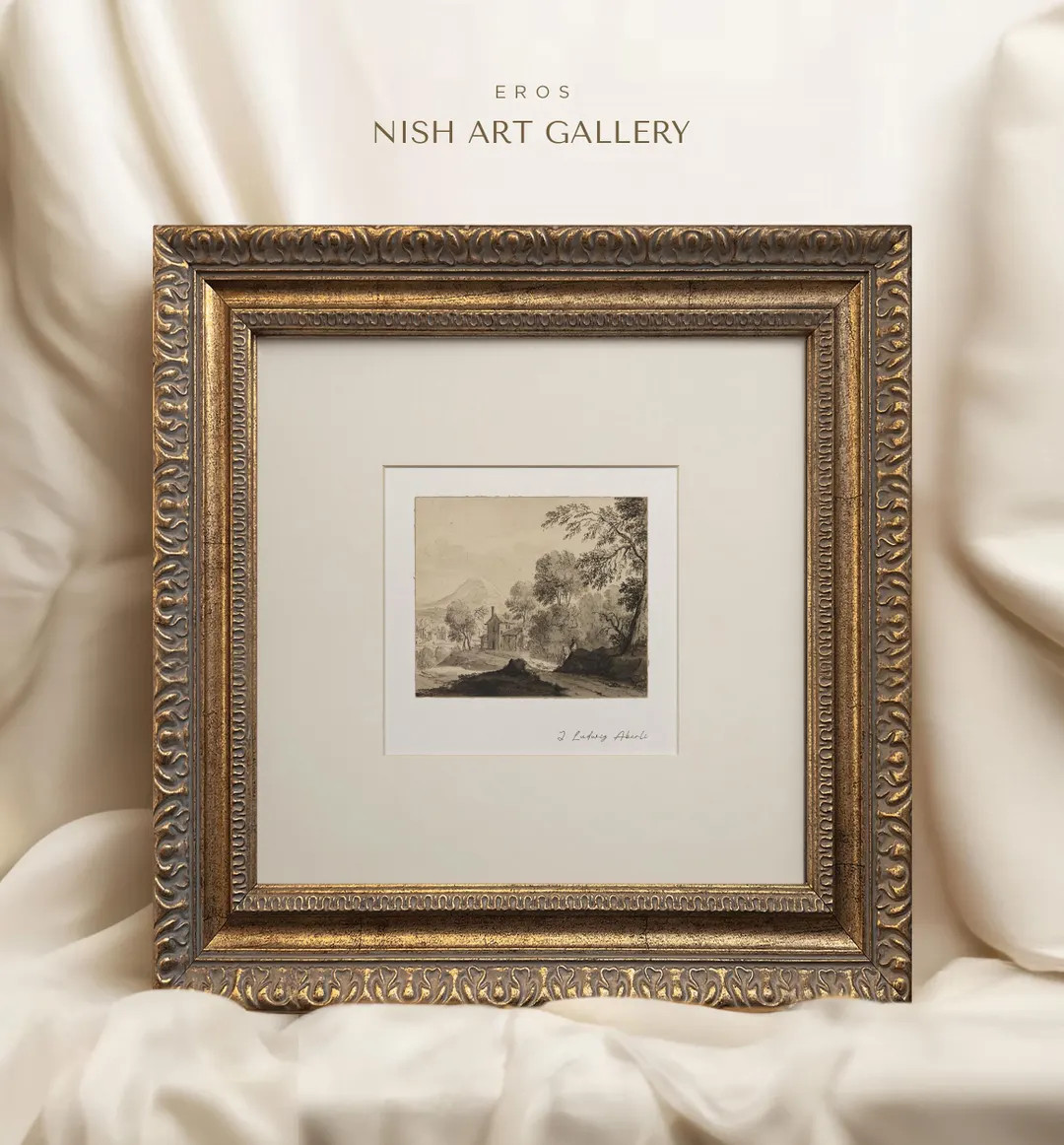 Vintage Landscape Drawing Print, Classic European Style, Soft Sepia Tones, Timeless Interior | Etsy (US)