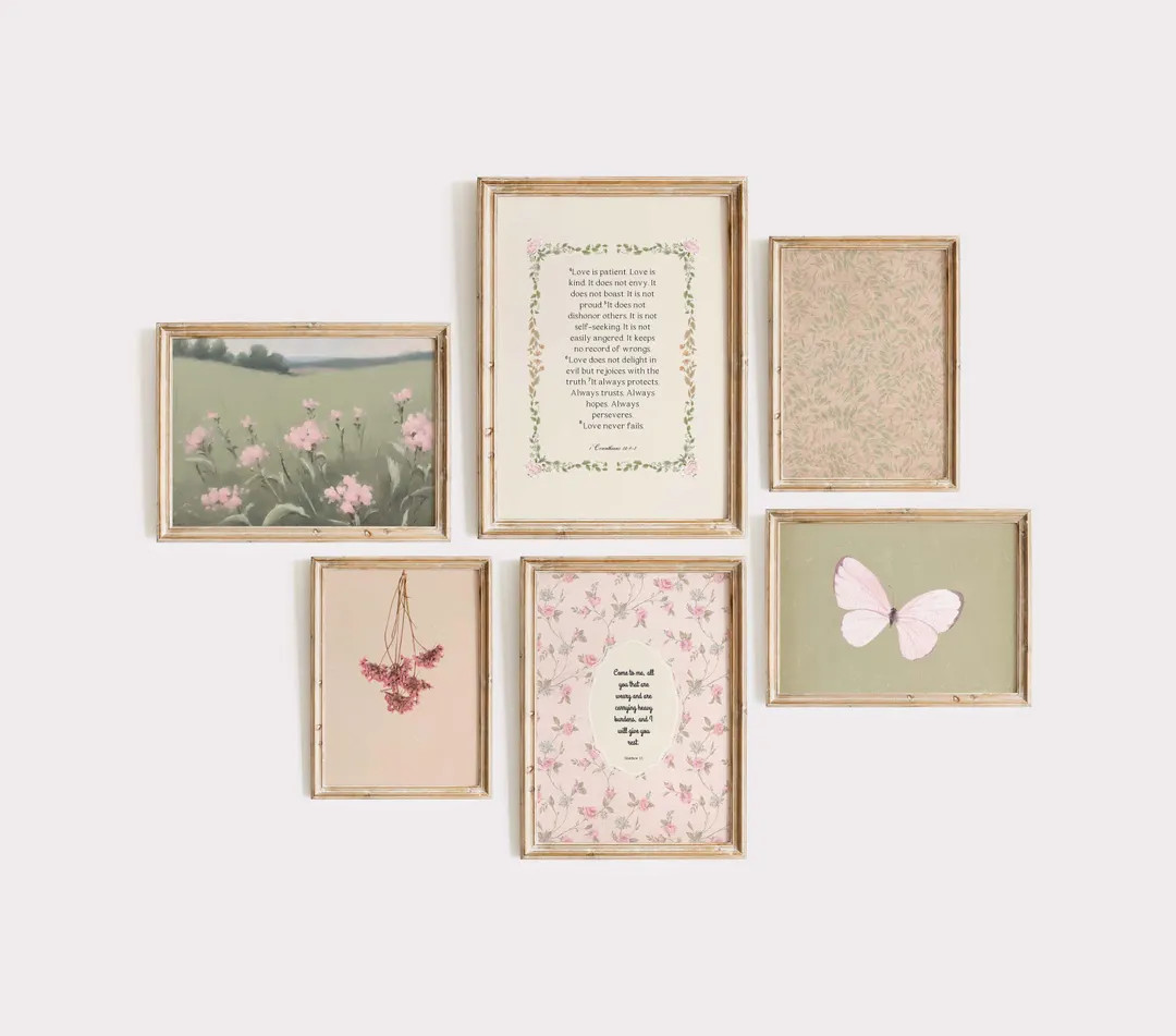 Modern Christian Art Christian Wall Art Scripture Wall Art Pink Wall Art Bible Verse Wall Art Cot... | Etsy (US)