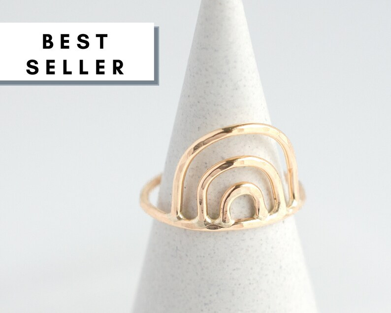 Rainbow Ring, Rainbow Jewelry, Hawaii Ring, Beach Ring, Beach Jewelry, Gold Ring, Silver Ring | Etsy (US)