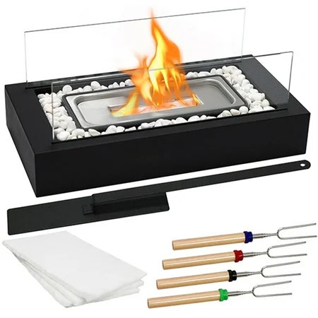Safer Burning Rectangle Smores Maker Kit, with 4pcs of Roasting Sticks - US Patent Design - Gift for Home Decor & Balcony Parties, Housewarming Gift | Walmart (US)
