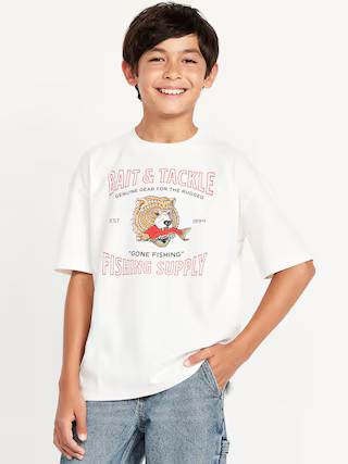 Oversized Short-Sleeve Graphic T-Shirt for Boys | Old Navy (US)