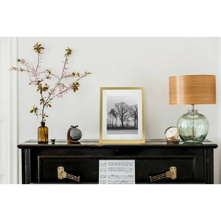 Mainstays 11x14 Matted to 8x10 Linear Gold Gallery Picture Frame | Walmart (US)