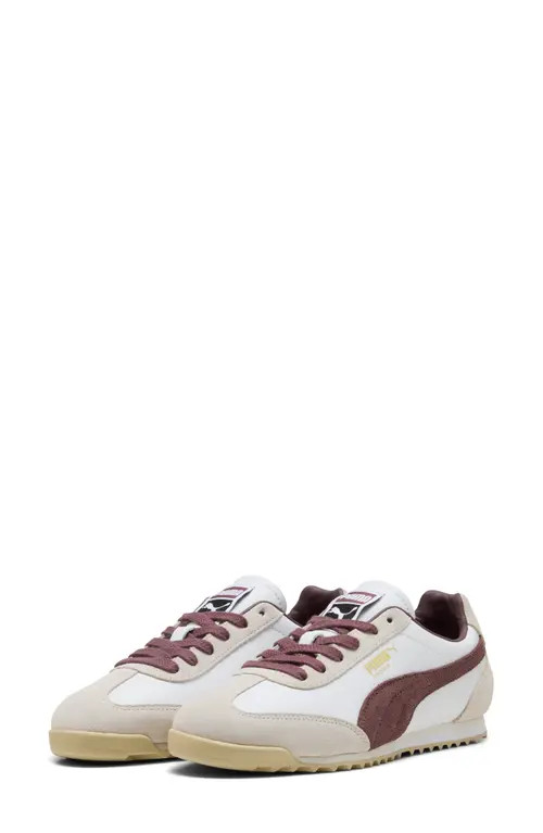 PUMA Arizona Retro Sneaker in Puma White/rich Cocoa at Nordstrom, Size 10 | Nordstrom
