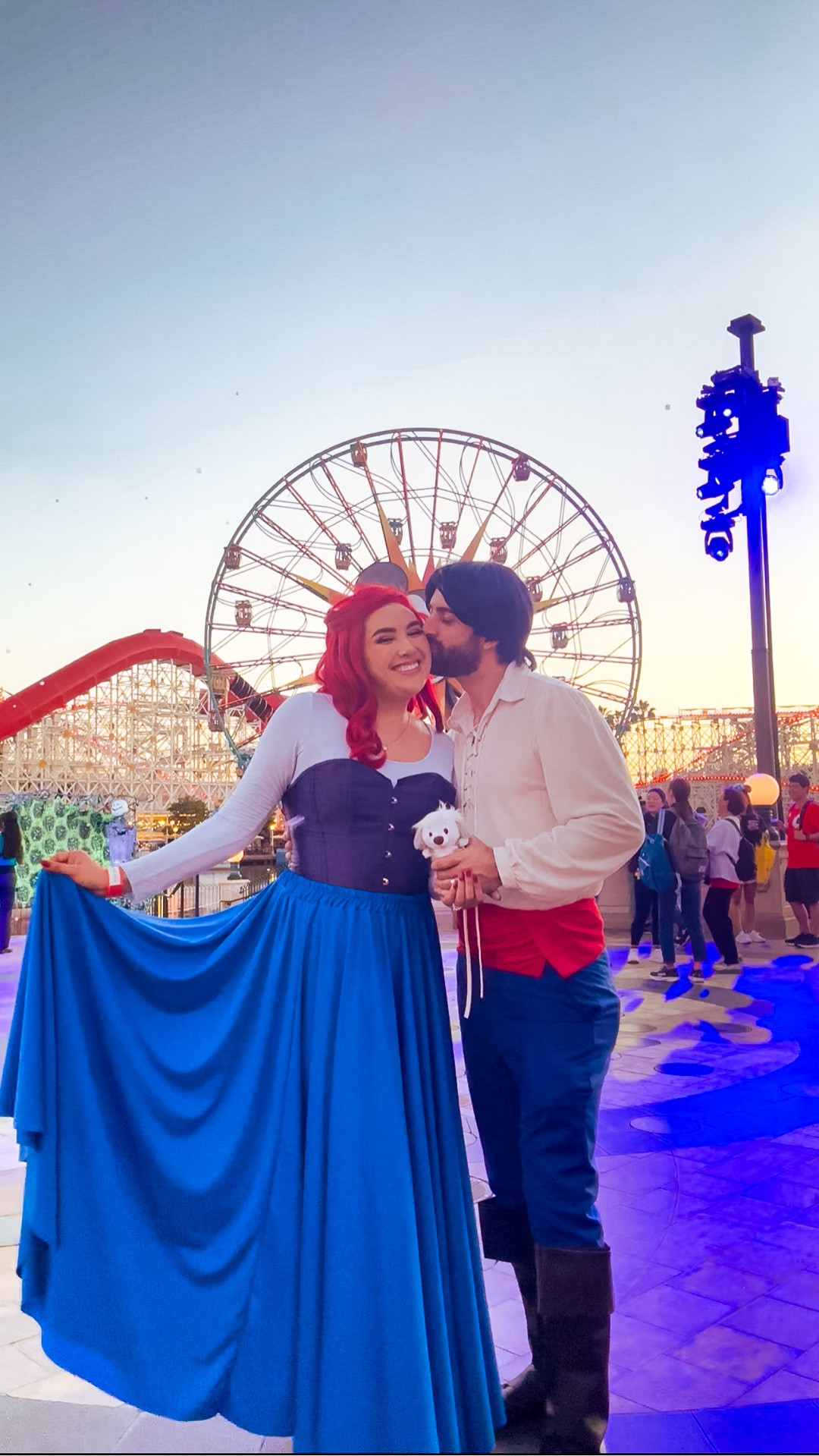 🐚 The Little Mermaid has always been my favorite movie ✨ I’ve always loved Ariel’s story — her curiosity, her longing for something more, and the magic that comes with following your dreams. 

I wanted to bring a little of that spirit to one of my favorite magical places, so my husband and I dressed as Ariel and Prince Eric for Oogie Boogie Bash. 🧜🏼‍♀️

🩵This look was simple, comfortable, and perfect for a night of fun — easy to wear all evening while still feeling special. 🥰

🫶🏼Follow for more disney Halloween costume outfit inspiration and more creative costume ideas for your next Halloween party!

Disney Halloween couples costume outfit ideas, Ariel, Princess Ariel, The little mermaid Halloween costume, Prince Eric, Disney bound, Disney outfit, Disney couple, Angie’s Magical Style 

#LTKTall #LTKSeasonal #LTKHalloween