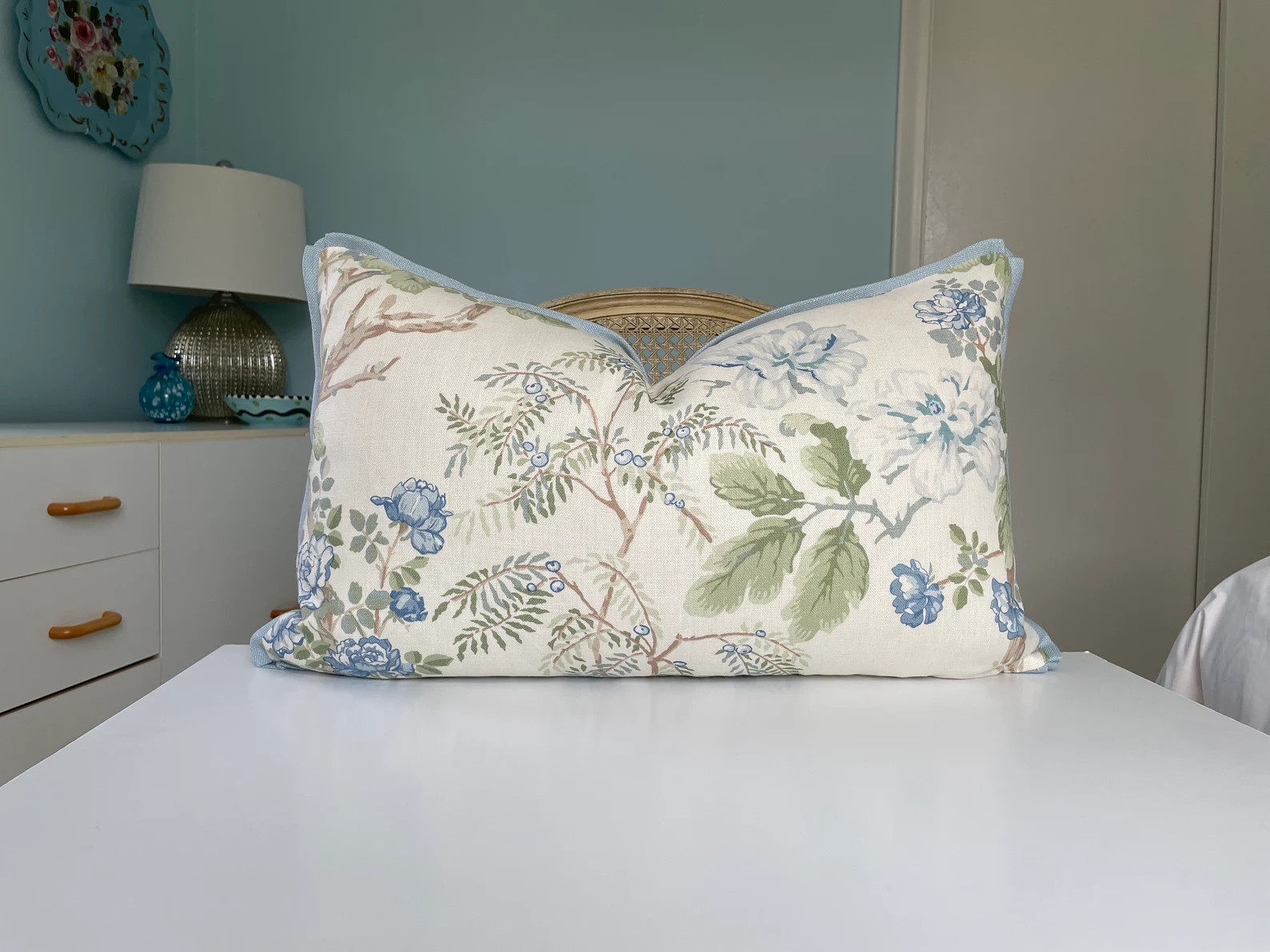 Lee Jofa “Chinese Peony” in blue one or both sides high end floral pillow cover. Designer lin... | Etsy (Global)