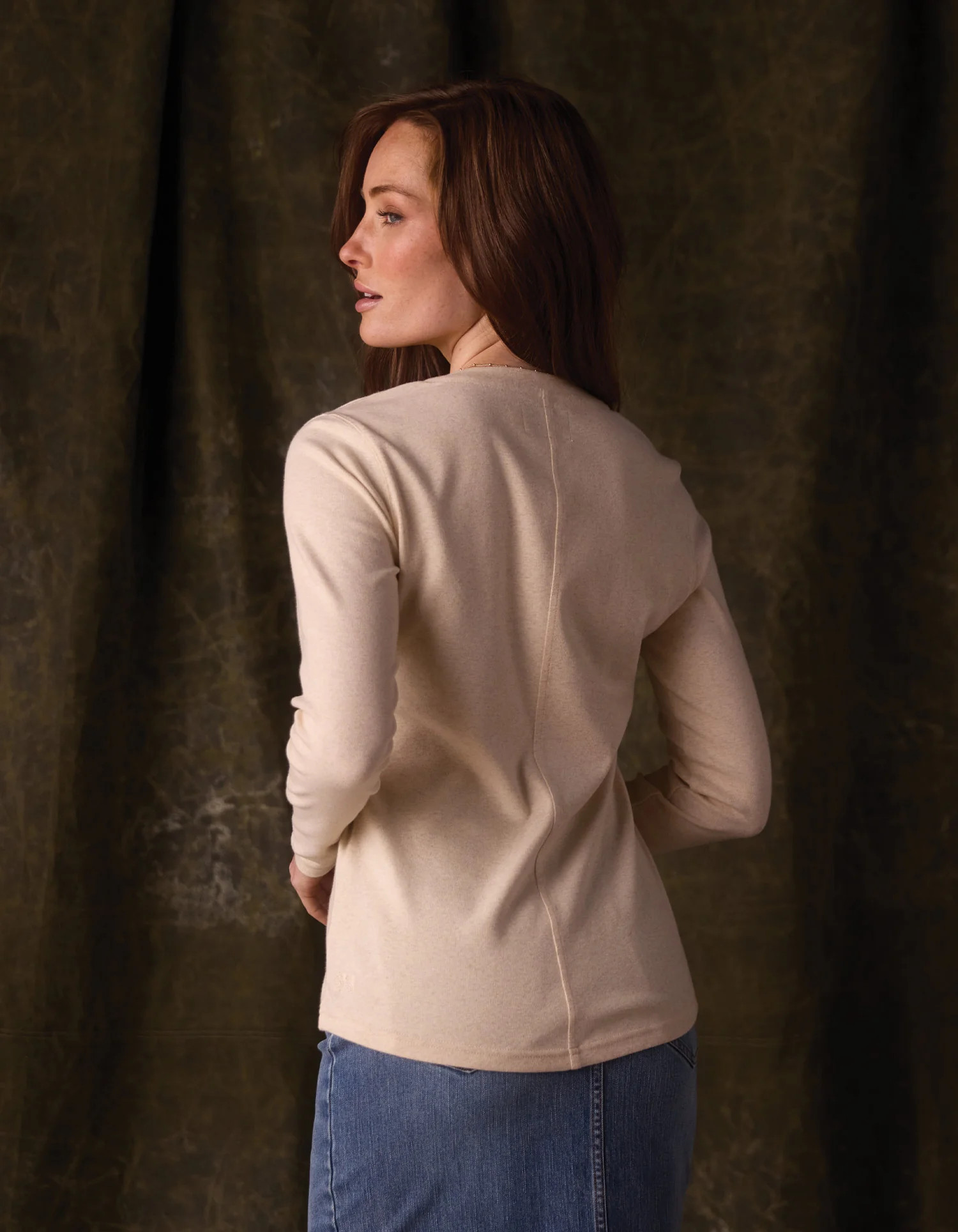 Women's Puremeso Henley in Fossil | The Normal Brand