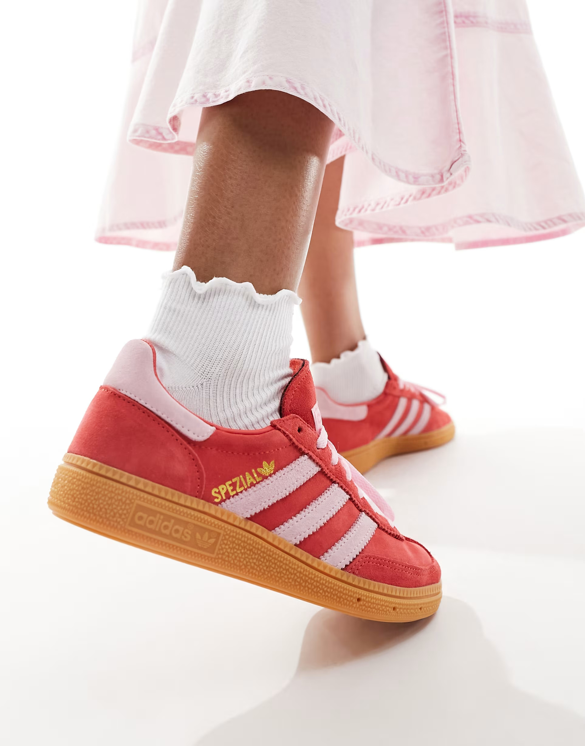 adidas Originals Handball Spezial trainers in red and pink | ASOS (Global)