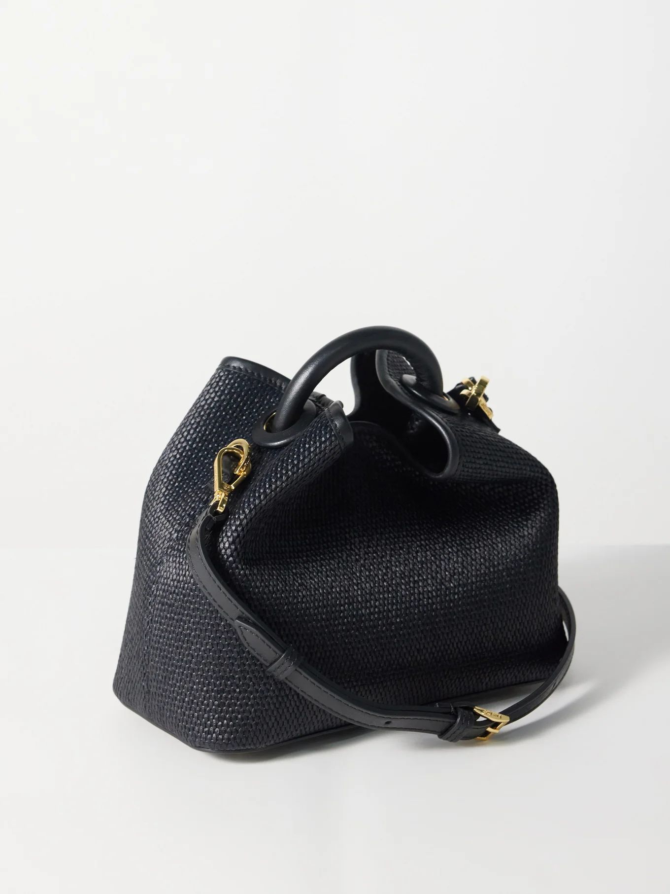 Baozi leather-trim raffia cross-body bag | Elleme | Matches (UK)