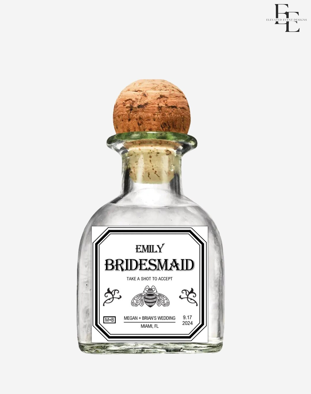 Bridesmaid Groomsmen Patron Tequila Label • Bridesmaid Groomsman Wedding Proposal Alcohol Liquo... | Etsy (US)