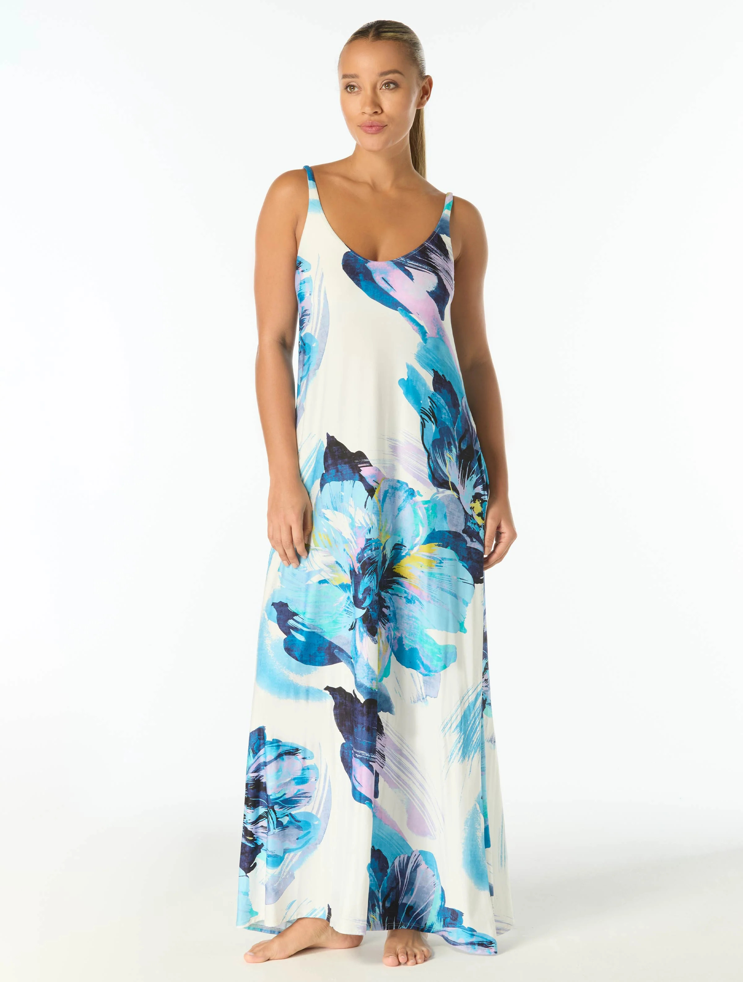 Carmen Marc Valvo A-line Maxi Dress Cover Up - Garden Party | Beach2Ocean