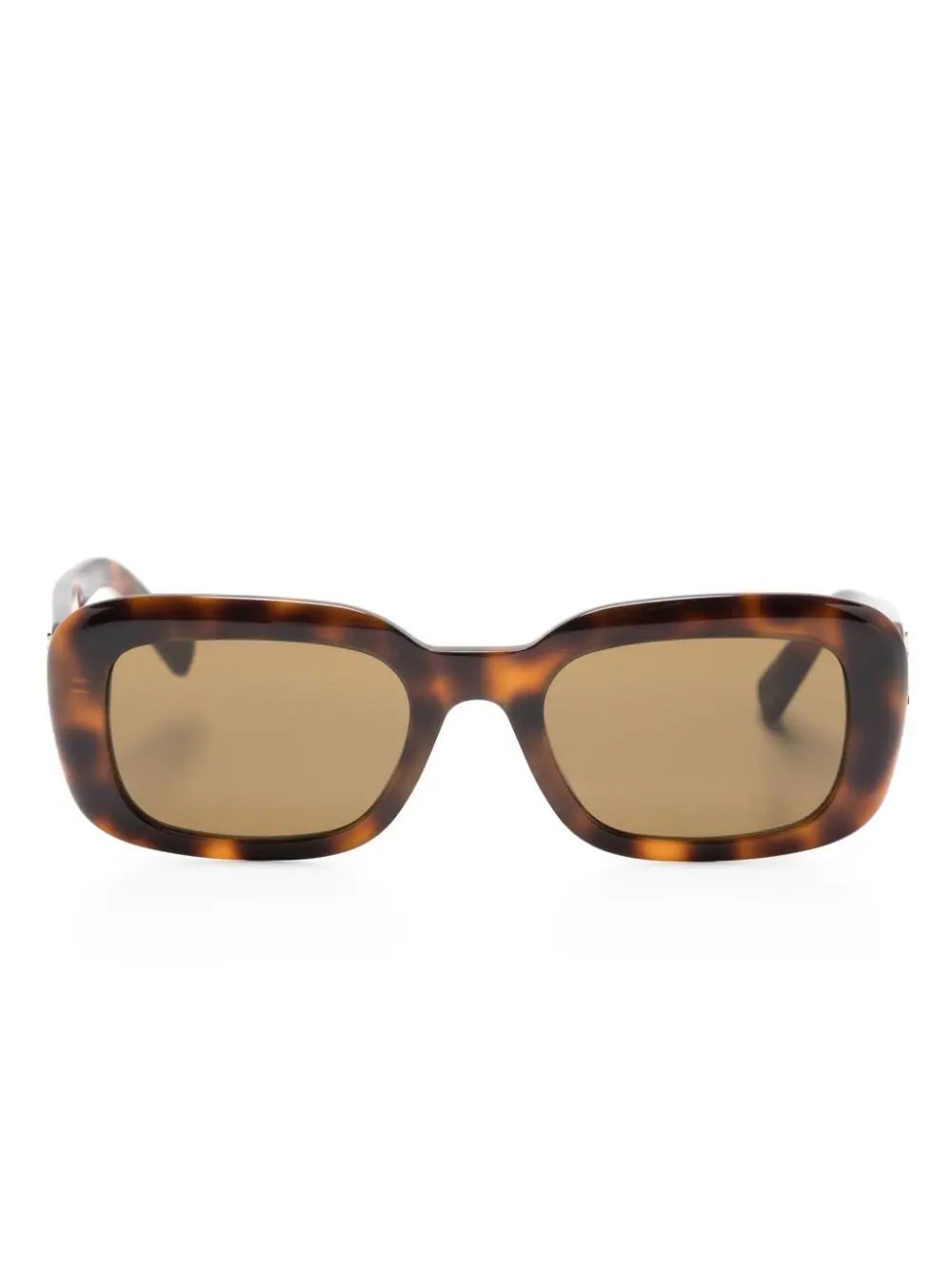 Saint Laurent Eyewear M130 square-frame Tortoiseshell Sunglasses - Farfetch | Farfetch Global