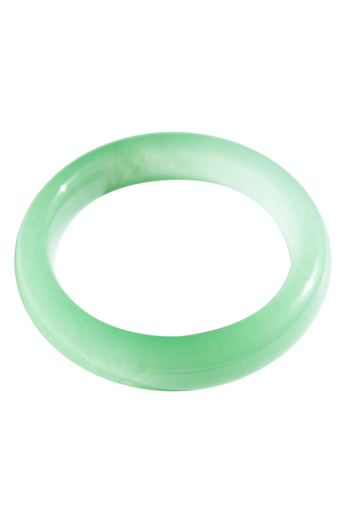 Silk collection | Agave — Classic cyan jade stone bangle - Turquoise/aqua | Macy's