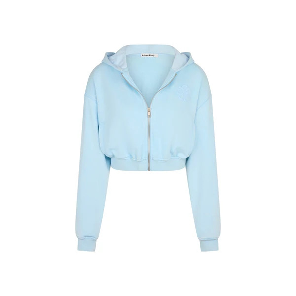 Cropped Zip Through Hoodie - Baby Bluebell | Kulani Kinis US