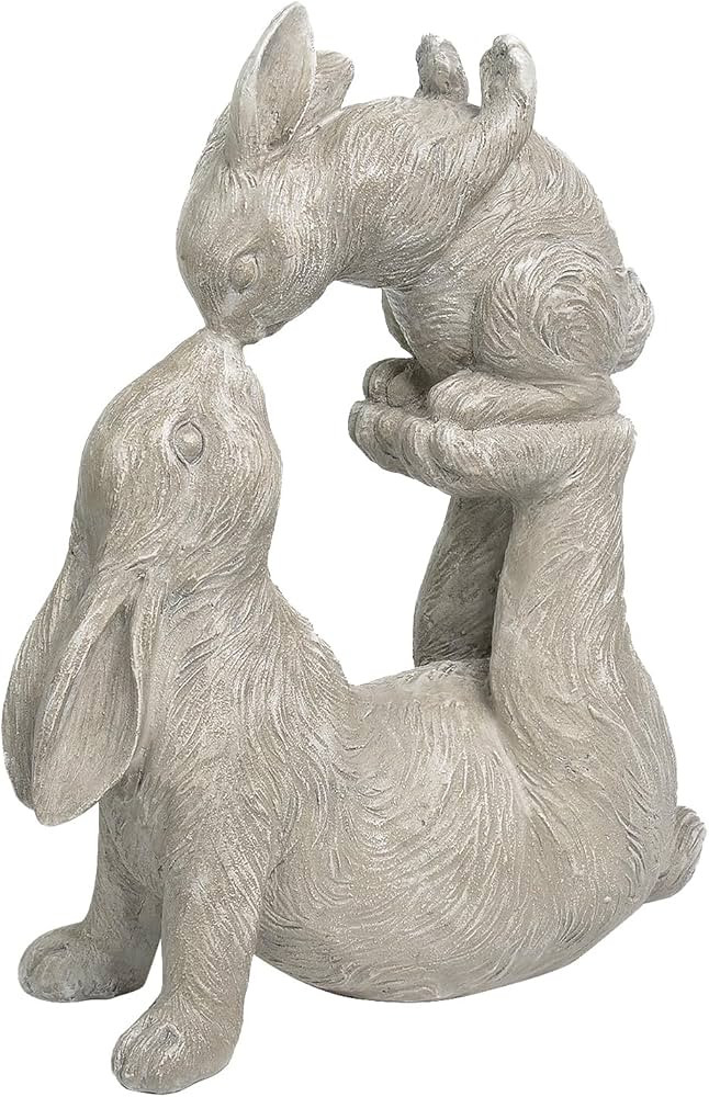 Newman House Studio Garden Statues Kissing Bunny Sulpture - Garden Décor Rabbit Collectible Figu... | Amazon (US)