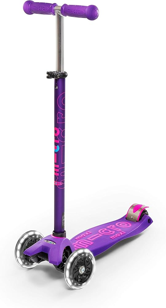 Micro Kickboard | Maxi LED Kids Scooter for Ages 5-12 | Children up to 110 lbs | 3 Wheel Lean-to-... | Amazon (US)