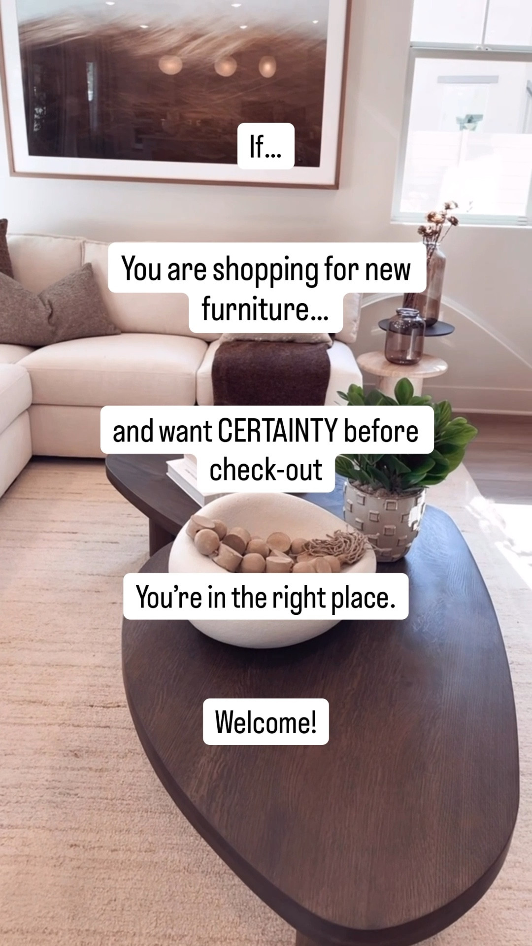 Sectional, chaise, swivel chairs, area rugs, and coffee tables. 

Furniture you can be certain about. 😌

Second-guessing a furniture piece? Get certainty before check-out with my $49 Furniture Confidence Check at mendezmanor.com

#LTKOver40 #LTKHome