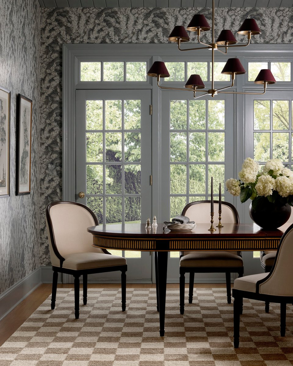 Calvin CLV-01 Pebble/Ivory Checkered Area Rug | Rugs Direct