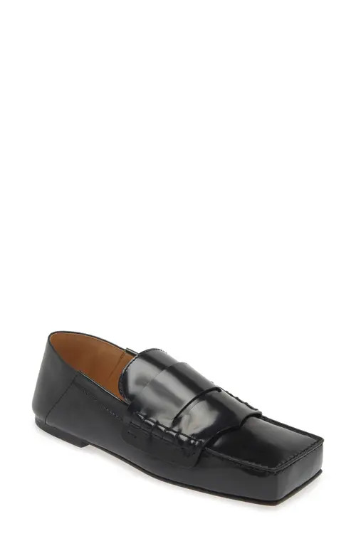 Jacquemus Carré Penny Loafer in Black at Nordstrom, Size 7Us | Nordstrom