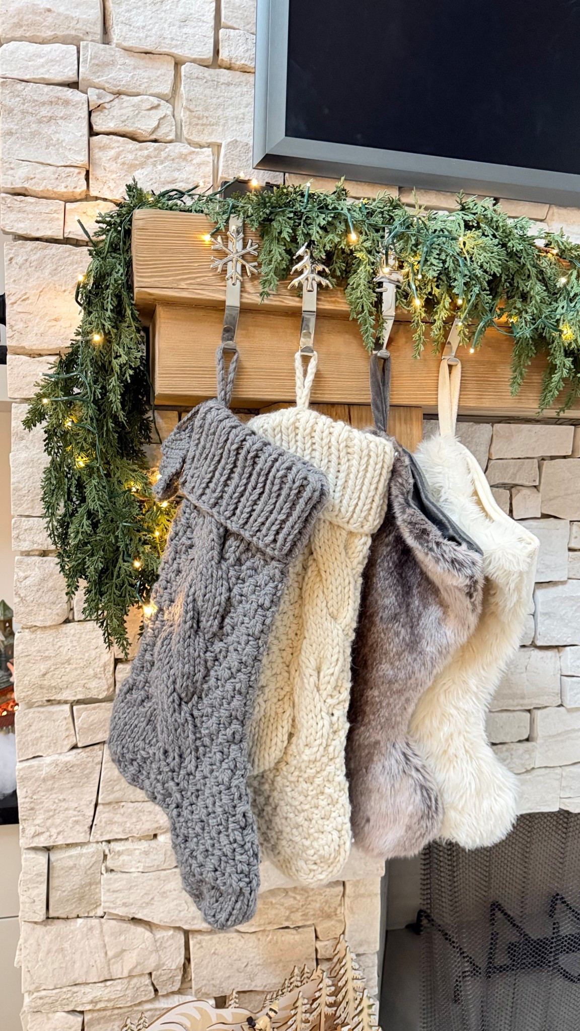 I love Christmas stockings! I almost get more excited about what’s in my stocking than what’s under the tree! 

#stockings #christmas #fireplacemantel #garland 

#LTKHome #LTKSeasonal #LTKHoliday
