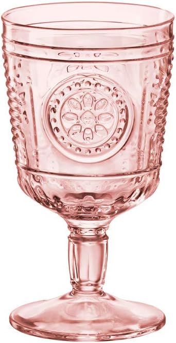 Bormioli Rocco Romantic Stemware Glass, Set of 4, 4 Count (Pack of 1), Cotton Candy | Amazon (US)