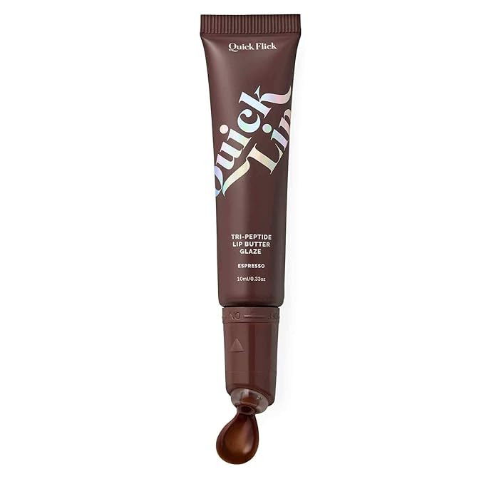 The Quick Flick Tri-Peptide Lip Butter Glaze Espresso Brown | Amazon (US)