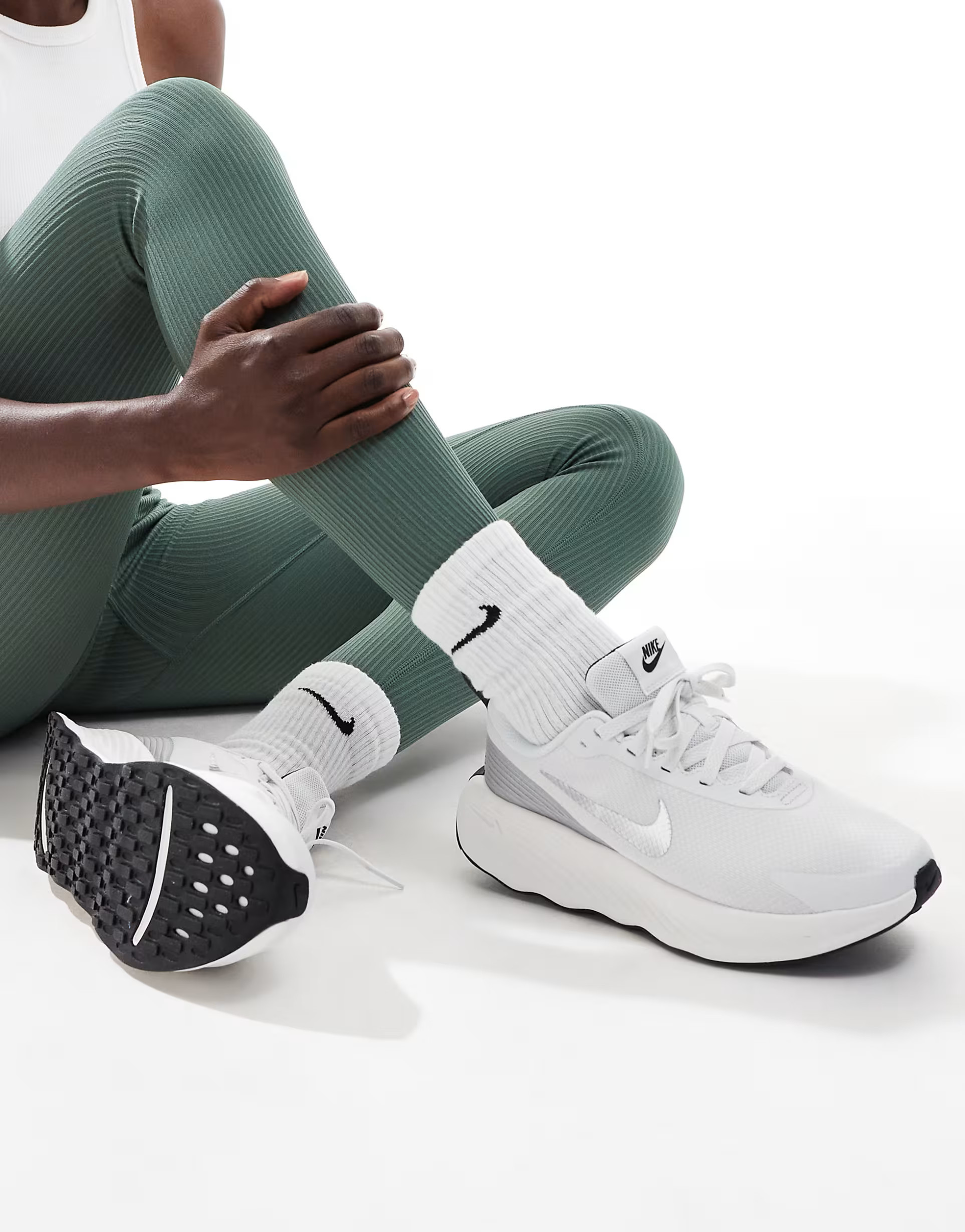 Nike Training Promina Premium trainers in white and glitter | ASOS (Global)