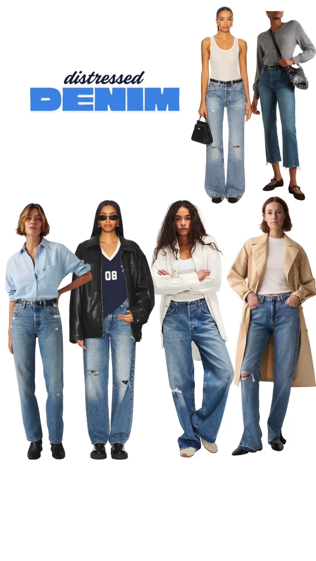 Distressed denim is great when it takes on a modern shape! 

#LTKStyleTip #LTKGiftGuide #LTKParties