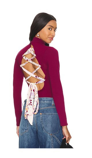 x Intimately FP Straps In The Back Bodysuit In Wine | Revolve Clothing (Global)