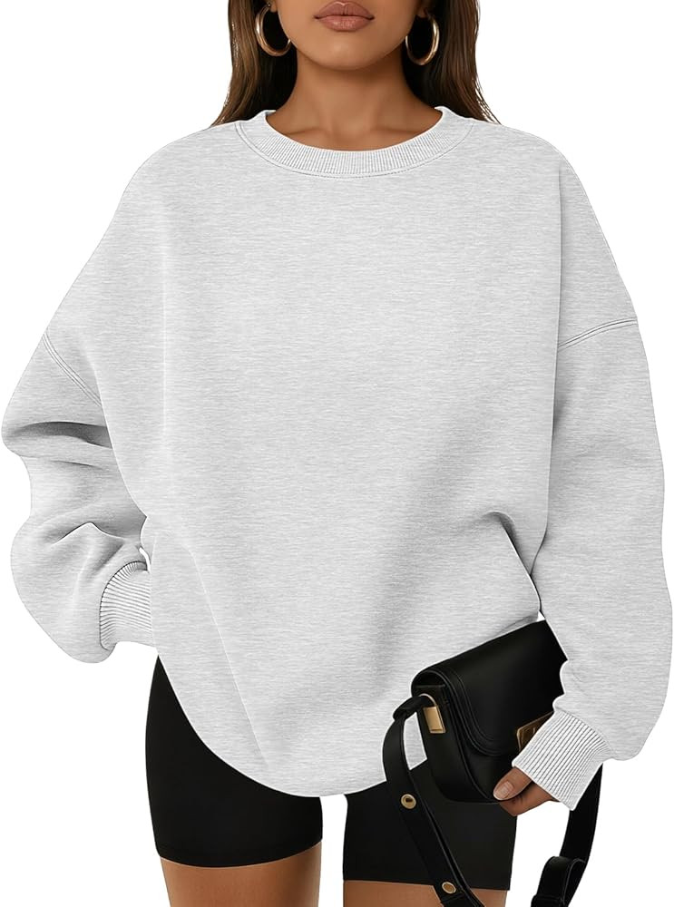 WYNNQUE Oversized Sweatshirts For Women Crewneck Fleece Pullover Comfy Hoodies Fall Outfits Fashi... | Amazon (US)