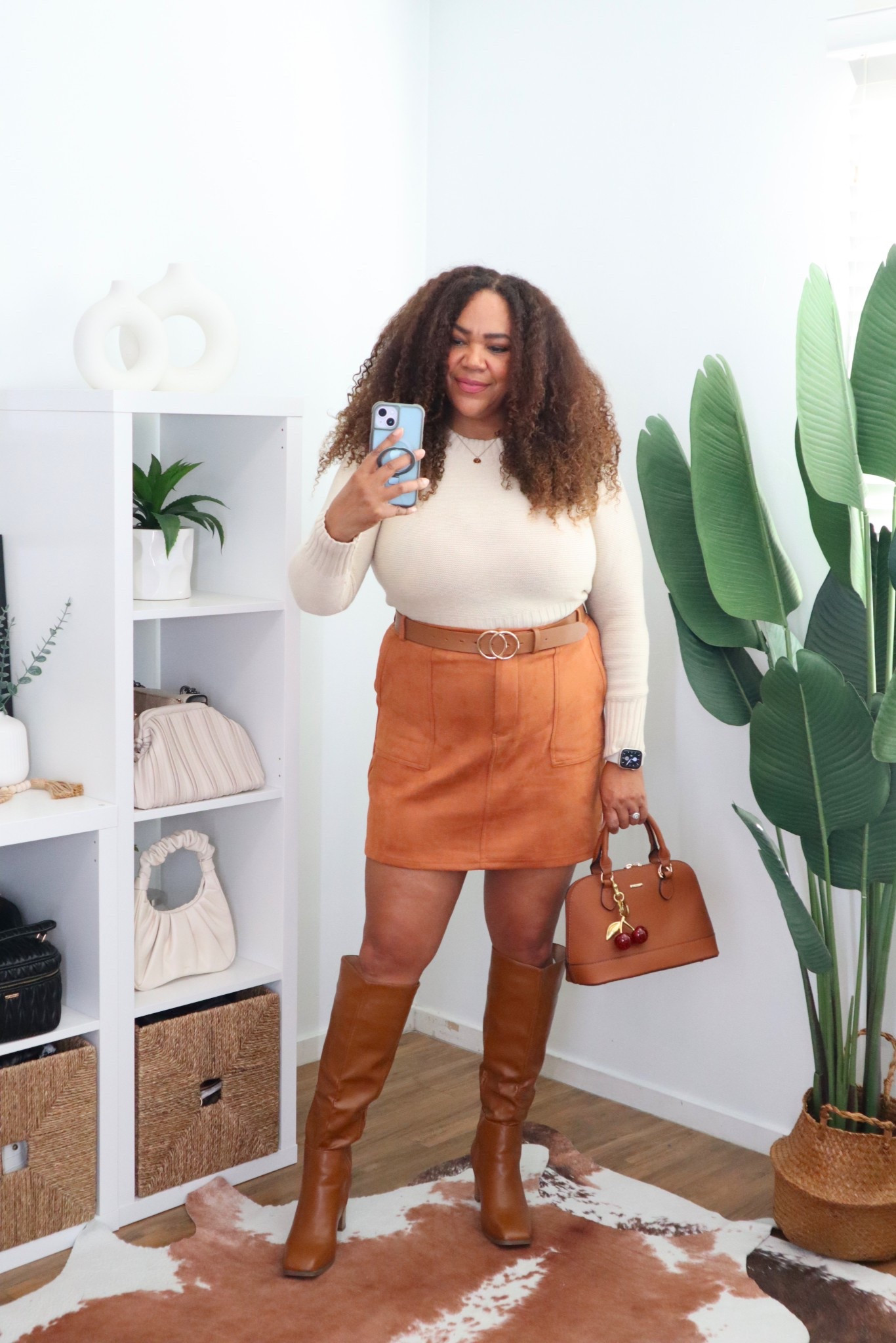 Cozy and cute with this skirt and boots combo! Skirt is an xl and sweater is a medium. 

#LTKMidsize #LTKOver40 #LTKFindsUnder50