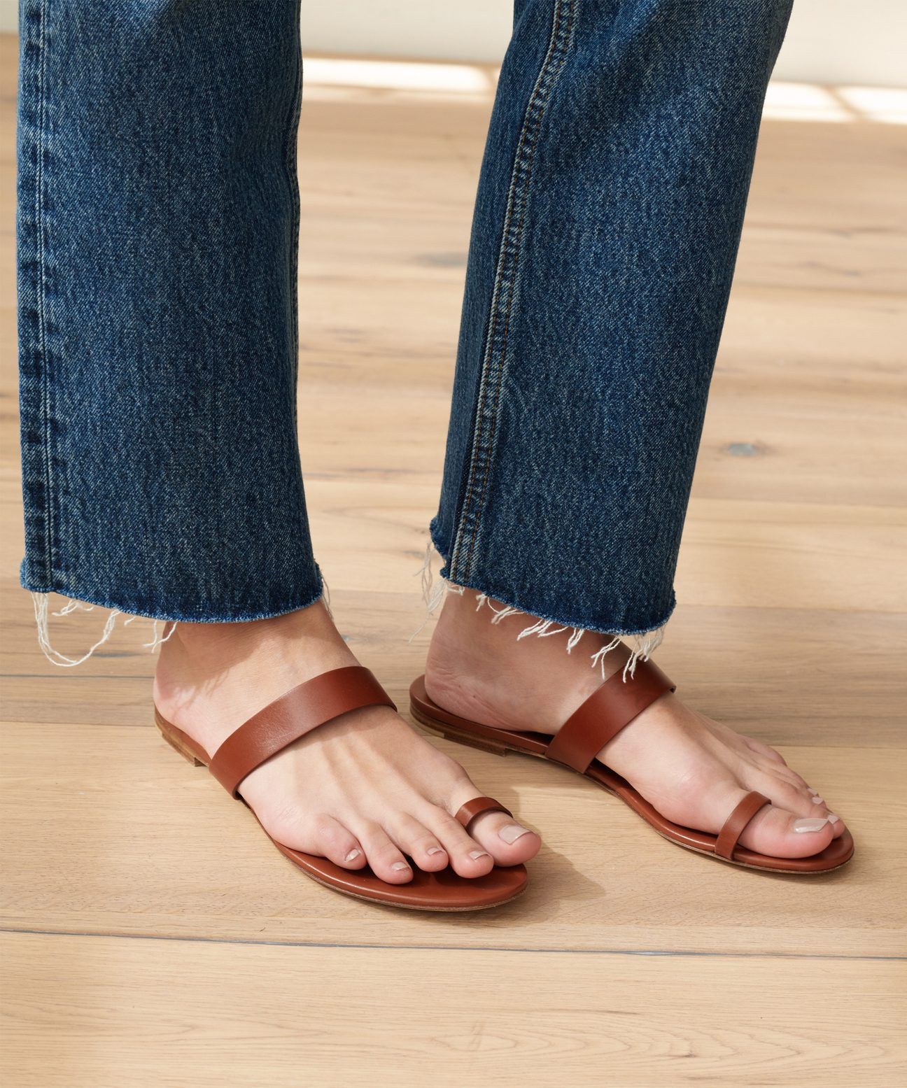 Leather Strap Sandal - Saddle | Jenni Kayne | Jenni Kayne