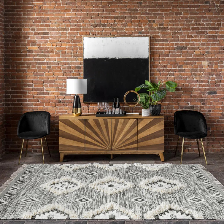 Adi Handmade Hand-Knotted Wool Grey Rug | Wayfair North America