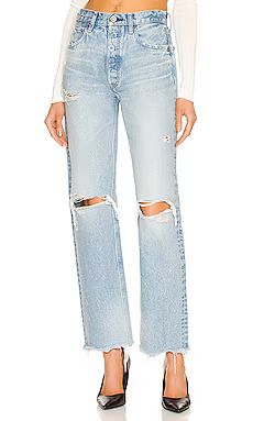 Moussy Vintage Odessa Wide Straight in Light Blue from Revolve.com | Revolve Clothing (Global)