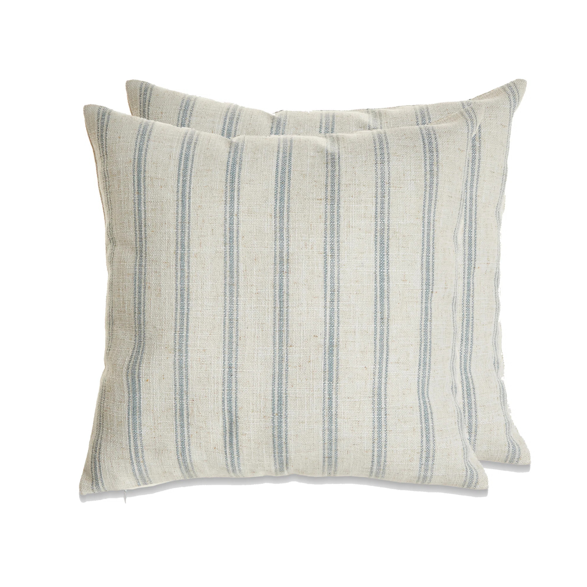 French Stripe Striped Linen Reversible Pillow Cover (Set of 2) | Wayfair North America