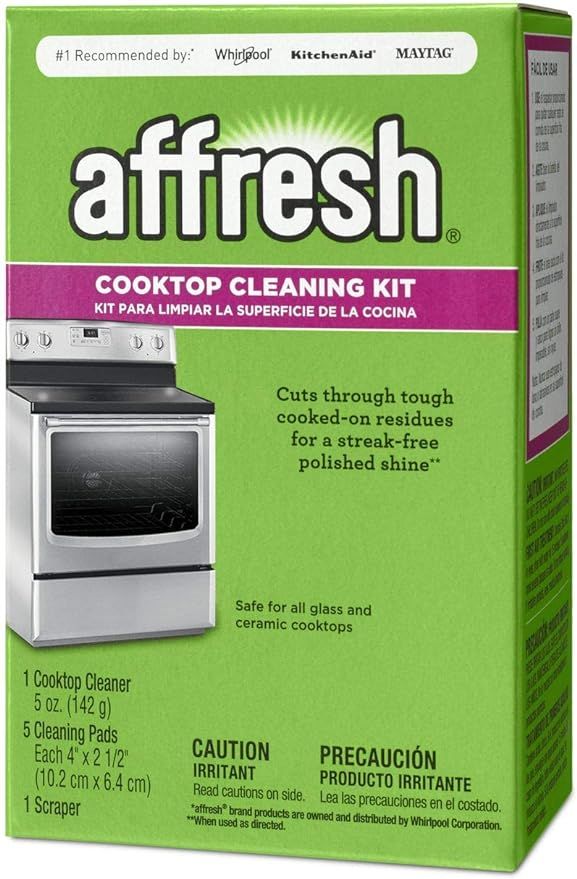 Affresh W11042470 Stove Top Cleaner Kit, 5 oz, 5 Pads, 1 Scraper | Amazon (US)