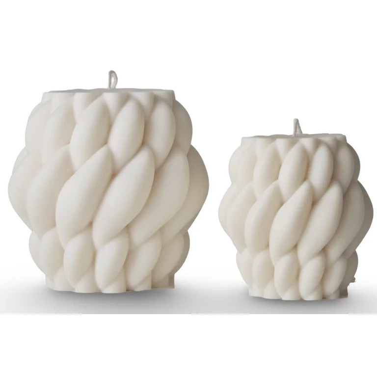 Knot Candle 2pc Set Large Soy Wax Candle Handmade Aesthetic Living Room Decor Shelf Deco Home Dec... | Walmart (US)