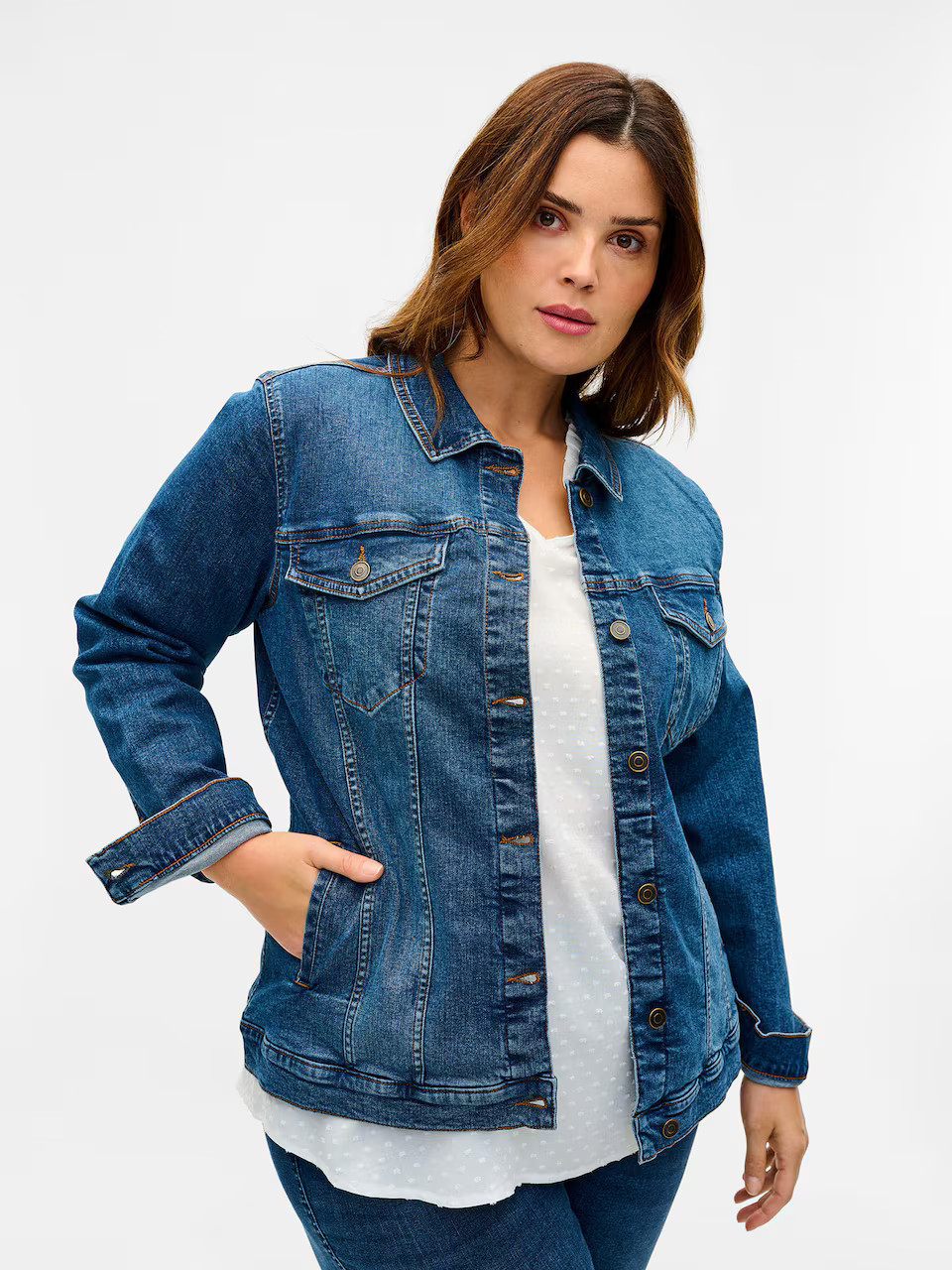 Zizzi Jacke in Blue Denim | ABOUT YOU | ABOUT YOU (DE)