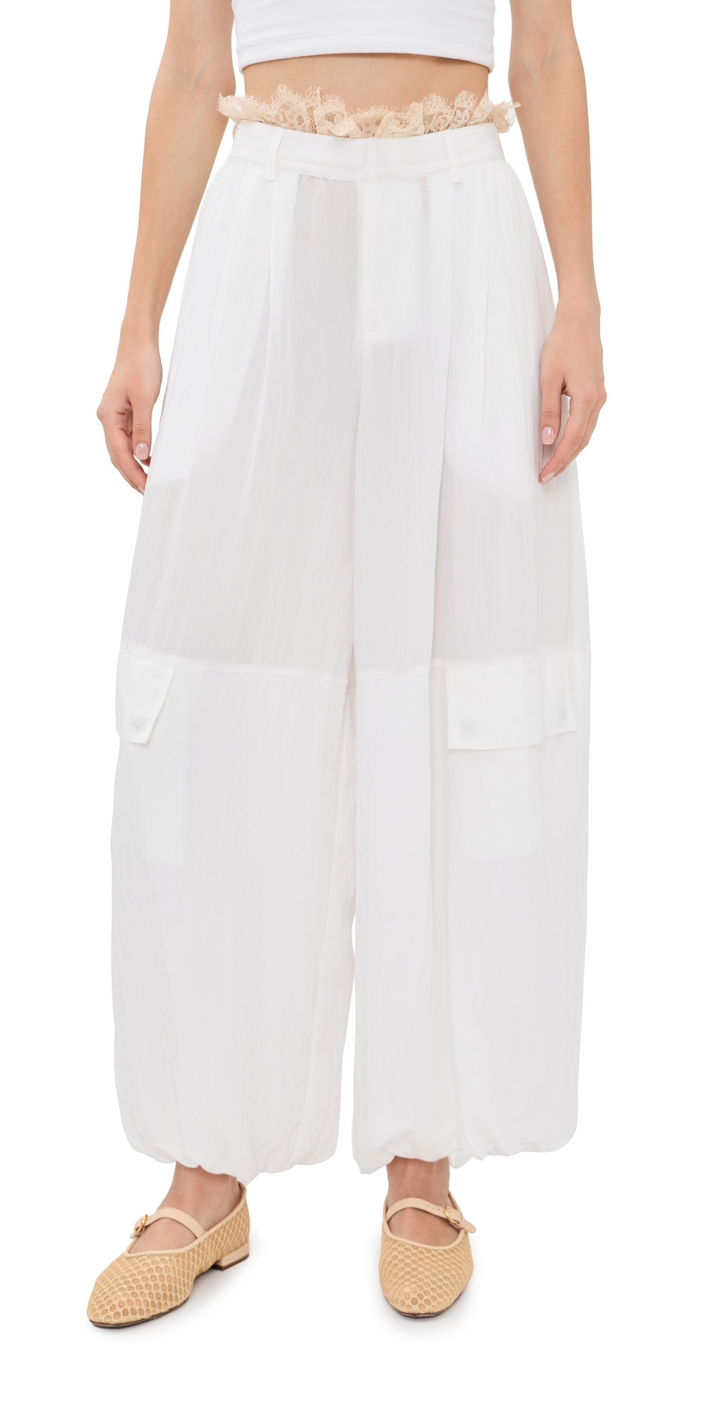 Sea Lisette Solid Pants White 16 | Shopbop