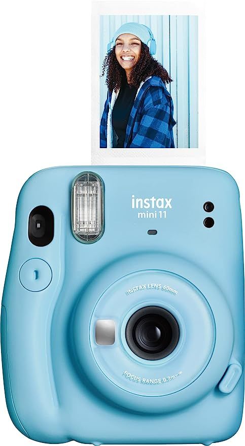 Fujifilm Instax Mini 11 Instant Camera - Sky Blue, 4.8" x 4.2" x 2.6", Camera Only | Amazon (US)
