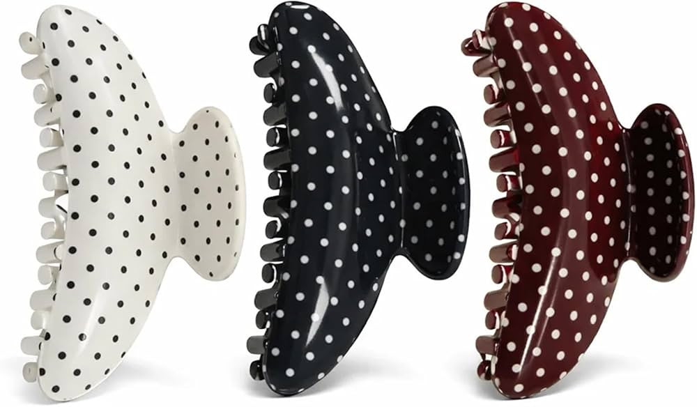 3 PCS Polka Dot Hair Clips, Polka Dot Hair Clip for Women, Cute Hair Clips with Polkadot Design, ... | Amazon (US)