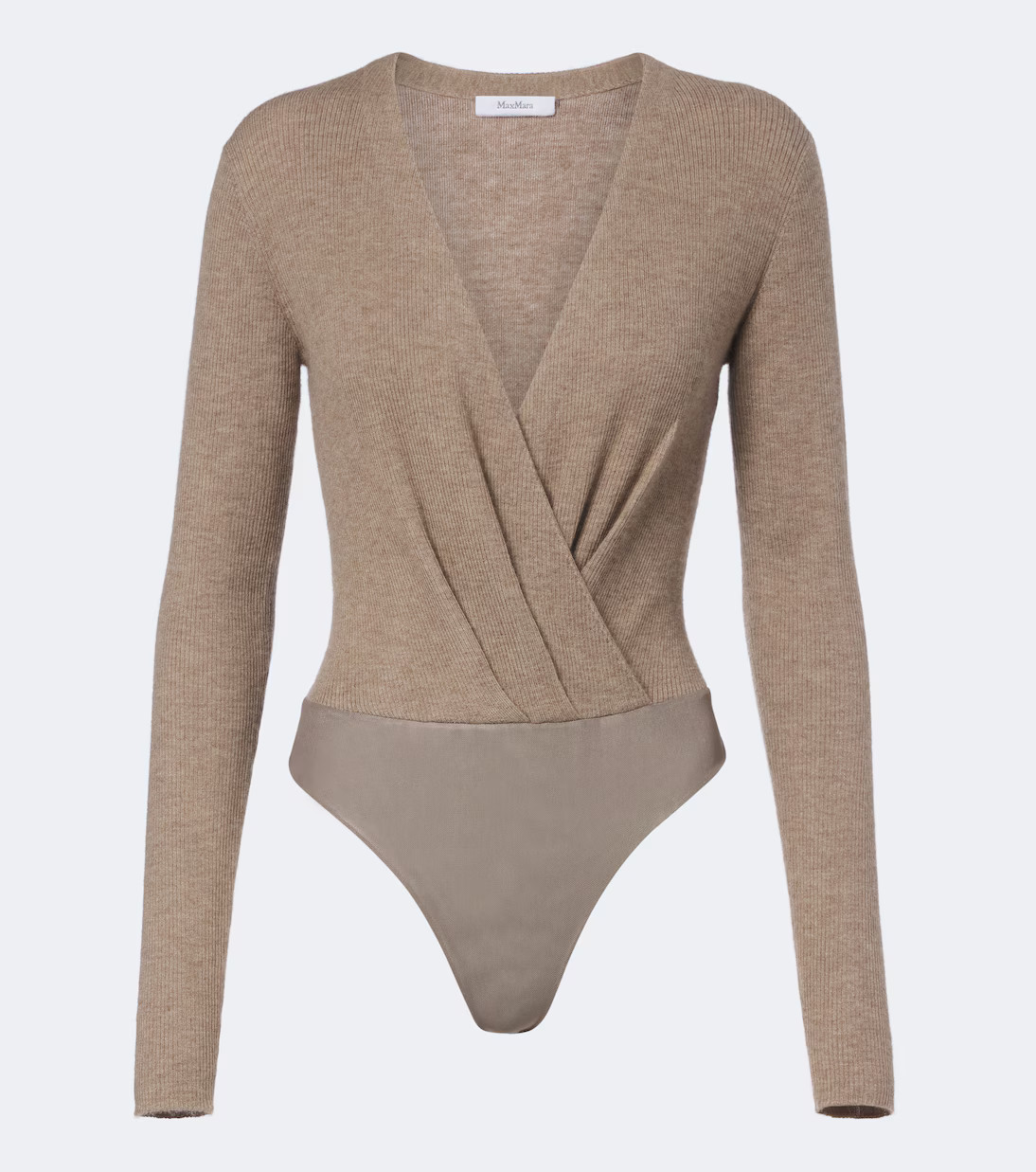 Draped ribbed-knit cashmere bodysuit | Mytheresa (US/CA)