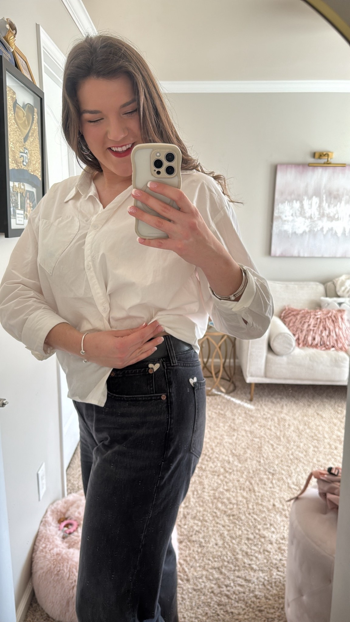 Embroidered heart jeans!!

#LTKHoliday #LTKootd